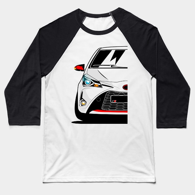 Yaris GR Gazoo Racing Baseball T-Shirt by gaplexio